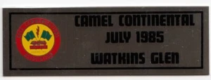Placa placa de tablero de competidor de metal IMSA original 1985 Watkins Glen 3 horas - Imagen 1 de 2
