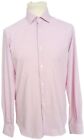T.M. Lewin Pink Dogtooth Cut Away Collar Dress shirt UK Size S
