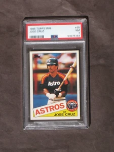 1985 TOPPS MINI Jose Cruz# 95 Astros PSA 7 NM RARE PSA POP 2 ONLY 6 HIGHER - Picture 1 of 2