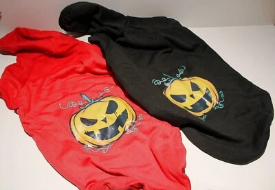 Собака толстовка с капюшоном свитер пальто одежды Jack O фонарь Хэллоуин 23» назад 2шт - Изображение 1 из 4