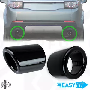 2 Exhaust tips upgrade Gloss Black for Land Rover Discovery Sport tailpipe - Picture 1 of 9