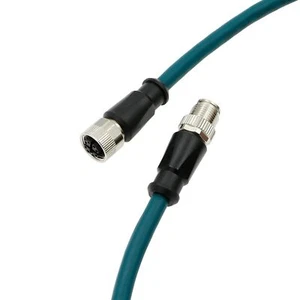 M12 8 Pin X-Code Male to M12 X-Code Female Sensor Connector High Flexible Waterp - Picture 1 of 40