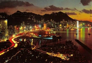 Thousands Of Neon Lights Night Scene Causeway Bay Shelter,Hong Kong  Postcard  - Picture 1 of 2