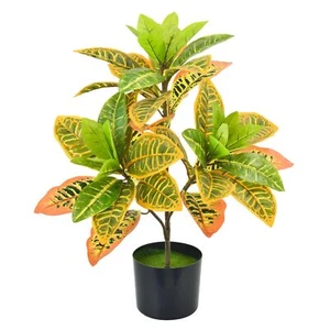 Fake Plants Artificial Plants Indoor 23.6 Inch Faux Plant with Colorful Leave... - Picture 1 of 8