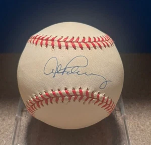 NEW YORK YANKEES ALEX RODRIGUEZ VINTAGE AUTOGRAPHED BASEBALL & HOLDER. PROOF - Picture 1 of 9