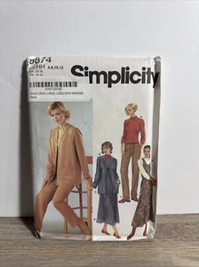 Simplicity 9874 Misses Pants Jumper Dress Cardigan Top Pattern 6-12 *Uncut* - Picture 1 of 3