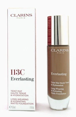 Clarins Everlasting Long Wearing & Hydrating Matte Foundation 113C Chestnut 1oz - Image 1 of 4
