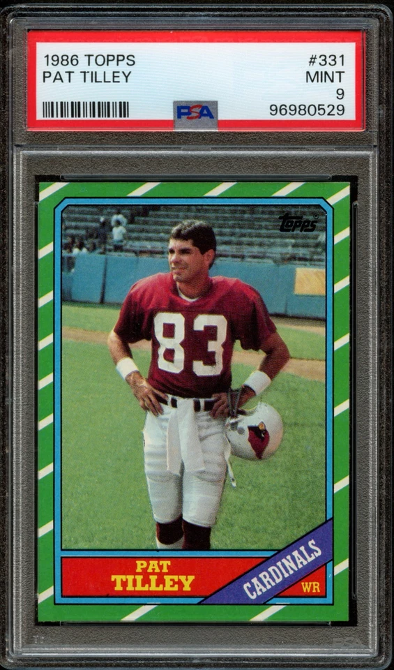 FB - 1986 Topps - #331 - Pat Tilley - PSA 9 - MINT - Image 1 of 2