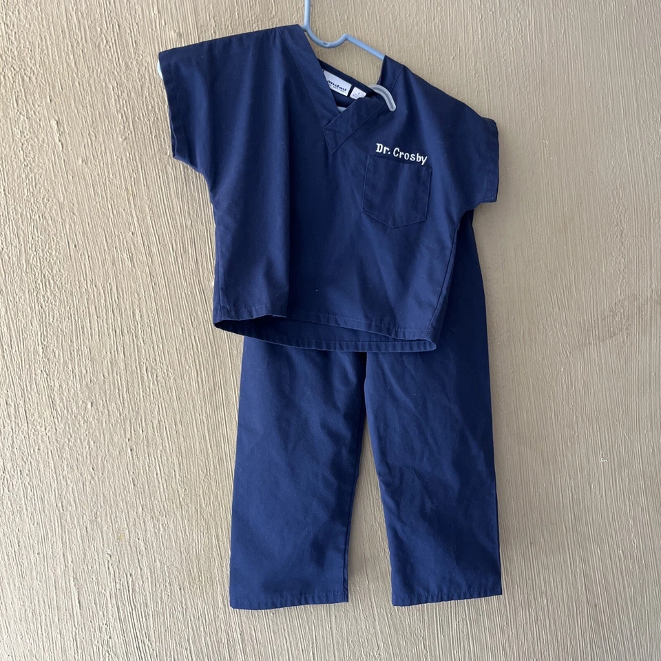 Landau Kids Blue Doctor Scrubs set Sz 4 Dress Up Costume Halloween Dr. Crosby - Image 1 of 4