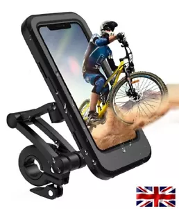 Motorbike Bike Phone Holder Waterproof Case Handlebar Fr iPhone 15 14 13 Pro Max - Picture 1 of 11