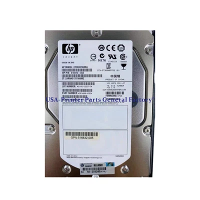 For HPE 517354-001 516828-B21 600GB15KSAS 6G 3.5Inch 516810-003 533871-003 HDD - Image 1 of 4