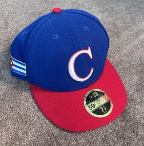 NWT Cuba WBC New Era 59Fifty Baseball Hat Cap Sz 7/2 Blue Red Flag 2017 New - Picture 1 of 10