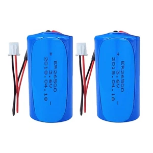 2PCS ER26500 3.6V Battery 8500mAh Non-rechargeable Battery with 2.54 White Plug - Picture 1 of 4