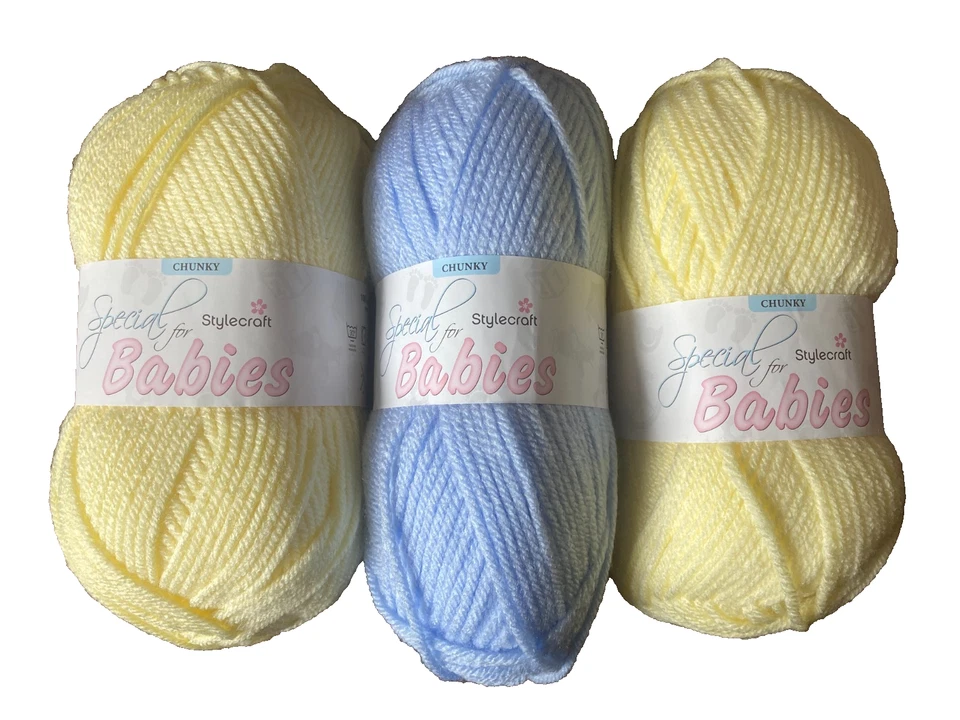 Stylecraft Special For Babies Chunky Baby Yarn 3x100g Balls baby blue 1232