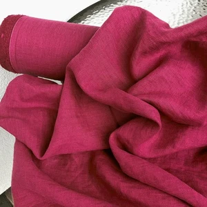Raspberry Red Linen Fabric by the Yard | Sewing, Curtains & Home Décor - Picture 1 of 59