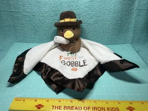 Baby Starters "My First Gobble" Turkey Thanksgiving Security Blanket Lovey - Picture 1 of 3