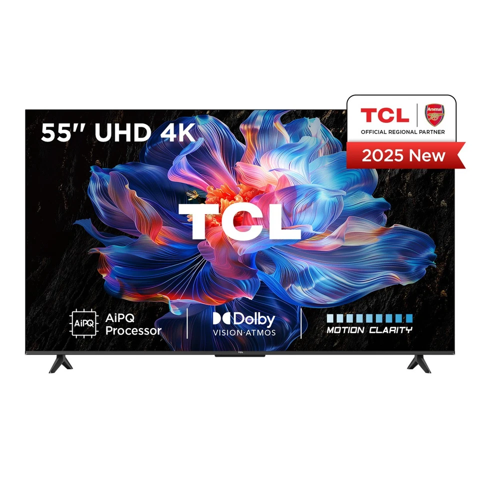 TCL 55V6C-UK 139.7 cm 55" 3840 x 2160 pixels DLED Smart TV Wi-Fi Metallic - Image 1 of 1