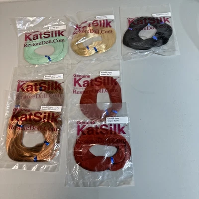 RestoreDoll KatSilk Doll Hair - Saran & Nylon 122, 92, 207, 109, 51 - Image 1 of 4