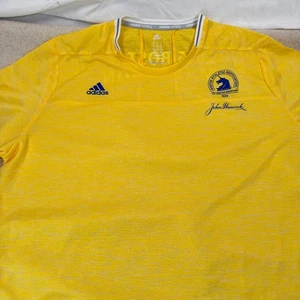 adidas Boston Marathon 2016 Supernova Climalite Shirt Yellow Men’s XL - Picture 1 of 6