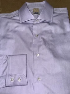 Brooks Brothers “Golden Fleece” Men’s Lavender Egyptian Cotton Twill Dress Shirt - Picture 1 of 11