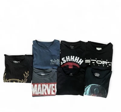 Boys Shirts Small-XL Marvel Salt Life H&M Deadpool Mandolorian Star Wars S M L - Image 1 of 4