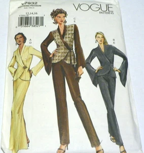 Vogue V7932 sewing pattern, womens top skirt & pants, sz 12-14-16 - Picture 1 of 3