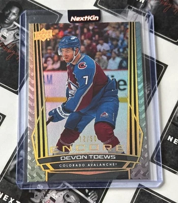 2025-26 Upper Deck Series 1 Encore #E-46 Devon Toews Gold Parallel /50 - Image 1 of 3
