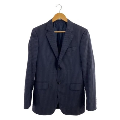 GUCCI Tailored Jacket Size 46 Wool Navy Color Stripe pattern button closure used - Image 1 of 4