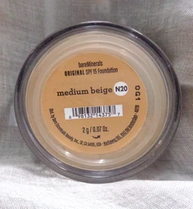 BareMinerals Original SPF 15 Foundation MEDIUM BEIGE N20 ~ 2g / 0.07 oz ~ NEW! - Picture 1 of 2