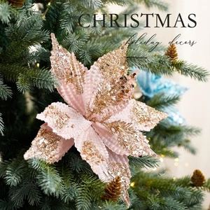 Christmas Gifts 3D Simulation Magnolia 28cm Fake Flowers New Year - Picture 1 of 9