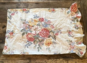 Ralph Lauren Dylan's Grove Floral American Flag Std Pillowcase Ruffled Retired - Picture 1 of 6
