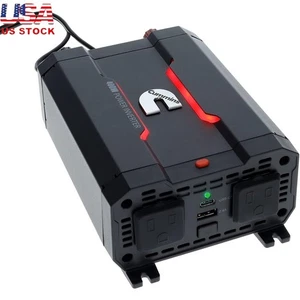 400W Wechselrichter Dual USB Ports 2AC Steckdosen KFZ Ladegerät Sicher Schutz - Bild 1 von 9