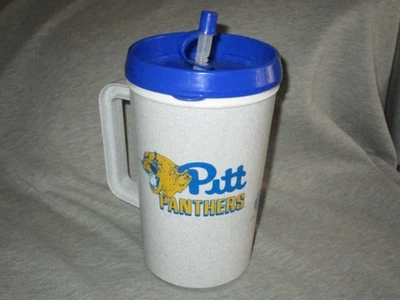 TAZA DE VIAJE SUPER TÉRMICA PITT PANTHERS-VINTAGE AÑOS 90 ERA 34 OZ Foto 1 de 3
