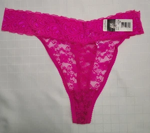 Thong Panties Womens size 3X/10 Body Form Sheer  Lace 1)panty Electric PINK - Picture 1 of 5
