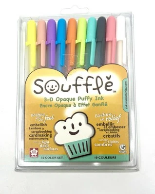 Canetas de tinta opacas inchadas Gelly Roll Souffle 10/kg cores sortidas - Imagem 1 de 2