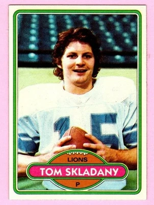 1980 Topps Tom Skladany #463  Detroit Lions - Free Shipping - Image 1 of 2