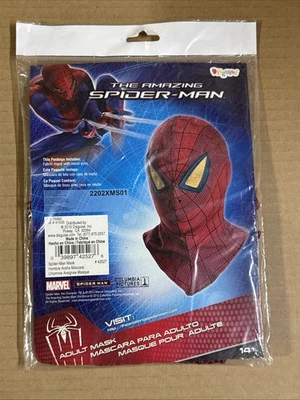 AMAZING SPIDER-MAN FULL OVERHEAD FABRIC MASK NEW WITH TAGS DISGUISE (2010) - Image 1 of 4