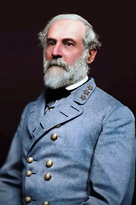 Confederate Gen. Robert E Lee;Portrait (1864) - Real Canvas Art Print ****
