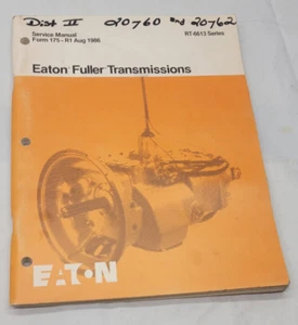 1986 Eaton Fuller Modell RT-6613 RTO-6613 Getriebe Werkstatt Service Reparaturanleitung - Bild 1 von 8