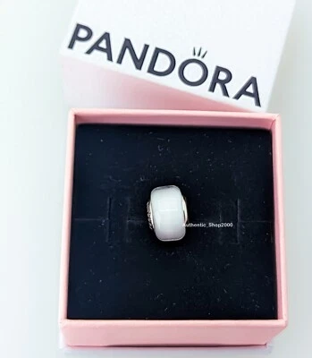 Nuevo 100% Auténtico PANDORA 925 Ale Blanco Mini Dije Cristal de Murano 793118C00 Foto 1 de 4