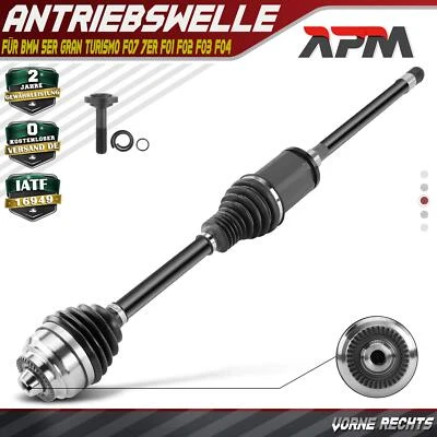 Árbol de transmisión delantero derecho sin anillo ABS para BMW Serie 5 Gran Turismo F07 Serie 7 F01 - Imagen 1 de 4