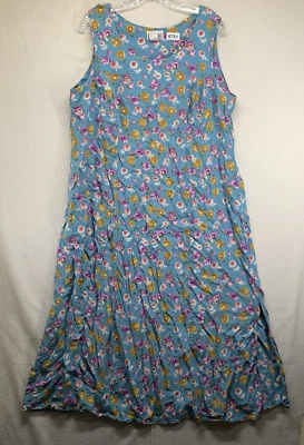 Винтажное женское платье размер 18 Robbie Bee цветное с цветочным принтом вискоза - Изображение 1 из 4