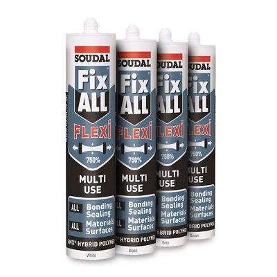 Soudal Fix ALL Silicone Flexi Multi Purpose SMX Sealing Strong Adhesive Polymer