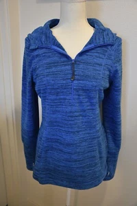 Zella Women's Blue Striped Fleece Hoodie Pullover Size M - Picture 1 of 9