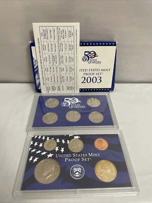 2003 US Mint Proof 10 Coins Set CoA - Image 1 of 4