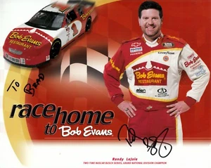 RANDY LaJOIE hand-signed NASCAR RACING TEAM 8x10 color closeup w/ UACC RD COA - Picture 1 of 2