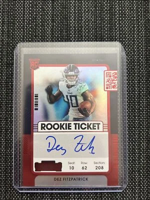 2021 Panini Contenders Dez Fitzpatrick FOTL Red Zone Rookie Ticket Auto Titans - Image 1 of 2