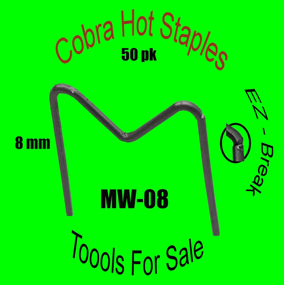 Cobra Hot Staples MW-08 W-Pattern 8mm Foto 1 de 1