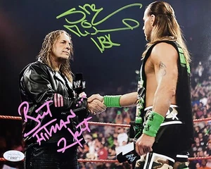 JSA BRET THE HITMAN HART & SHAWN MICHAELS DUAL AUTOGRAPHED Pro Wrestling Signed - Picture 1 of 1