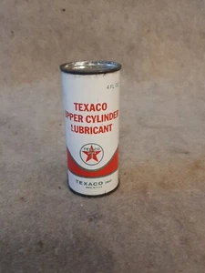 Vintage 4oz Texaco Gas & Oil Tin Can Upper Cylinder Lubricant small advertising - Picture 1 of 10